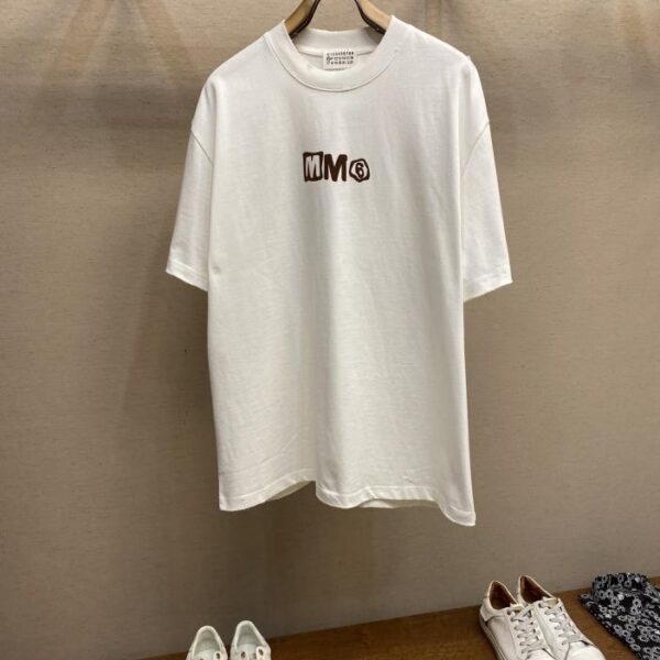designer,replica,clothing,fake,1:1,lv,luxury,high quality MM6 Margiela Simple Black Casual Short Sleeve T-shirt Unisex