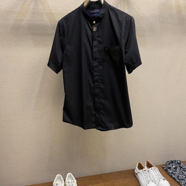 designer,replica,clothing,fake,1:1,lv,luxury,high quality Louis Vuitton custom-made stand-up collar shirt