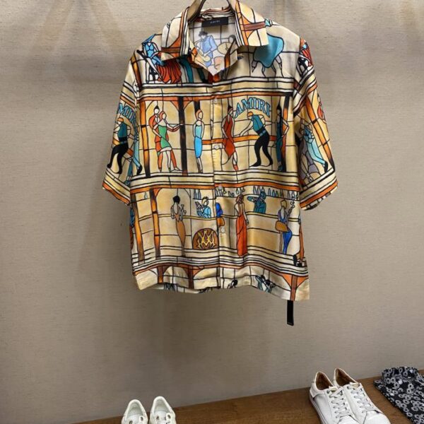 designer,replica,clothing,fake,1:1,lv,luxury,high quality AMIRI Silk Floral Shirt