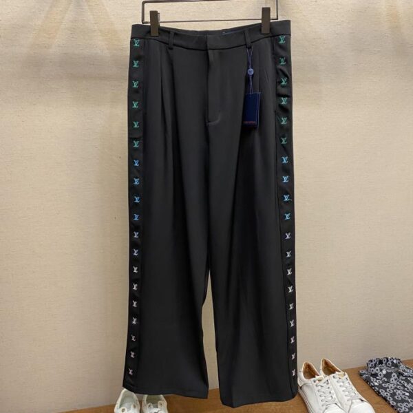 designer,replica,clothing,fake,1:1,lv,luxury,high quality Louis Vuitton gradient embroidered ribbon dress trousers