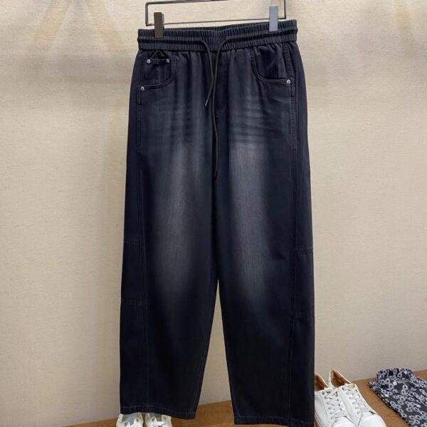 designer,replica,clothing,fake,1:1,lv,luxury,high quality MM6 Margiela Four Seasons Retro Distressed Washed Men’s Elastic Waist Drawstring Thin Jeans