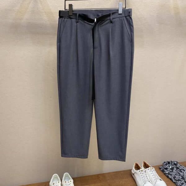 designer,replica,clothing,fake,1:1,lv,luxury,high quality MM6 Margiela grey men’s trousers nine-point cotton and linen casual trousers trousers