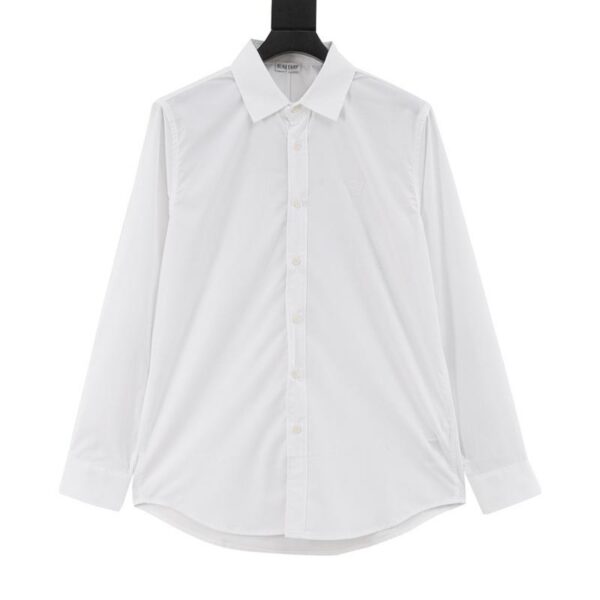 designer,replica,clothing,fake,1:1,lv,luxury,high quality Burberry Embroidered Logo Long Sleeve Shirt (65A5)
