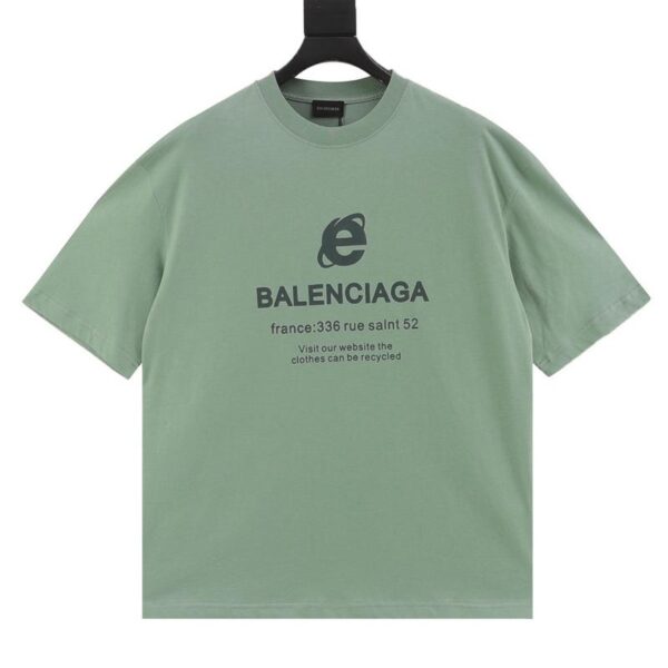 designer,replica,clothing,fake,1:1,lv,luxury,high quality Balenciaga Letter Printed Round Neck Short Sleeves (4919)