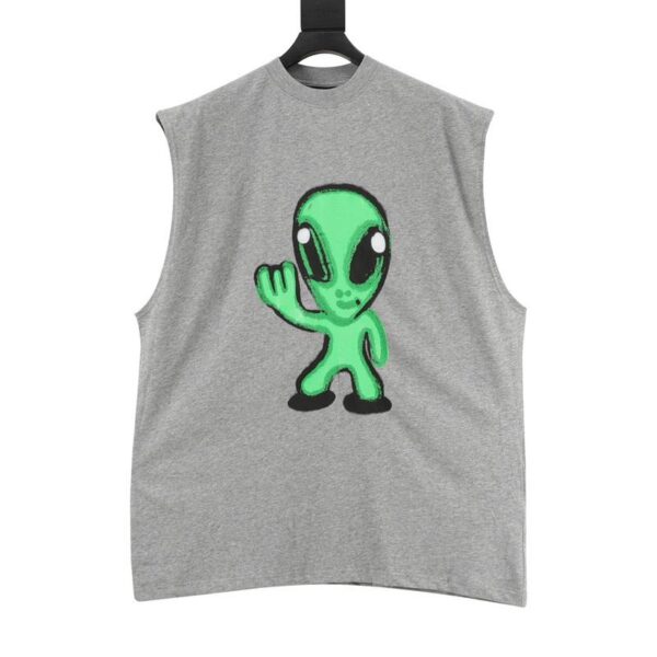 designer,replica,clothing,fake,1:1,lv,luxury,high quality Balenciaga New Dissolving Smiley Alien Vest (BE9E)