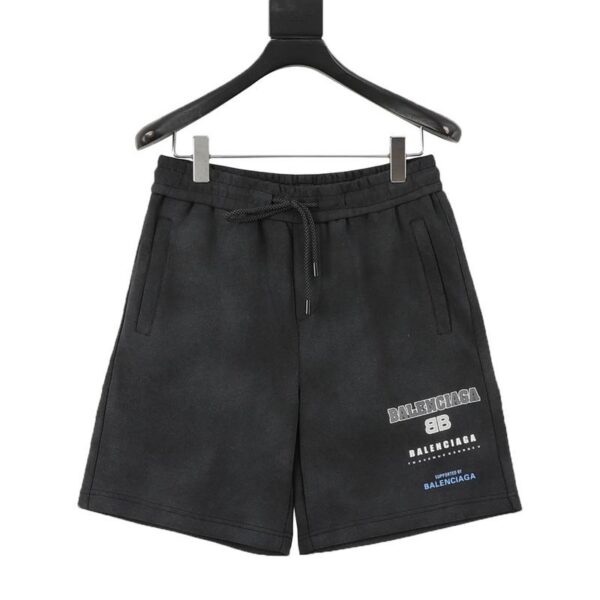 designer,replica,clothing,fake,1:1,lv,luxury,high quality Balenciaga washed logo letter print shorts (CD13)