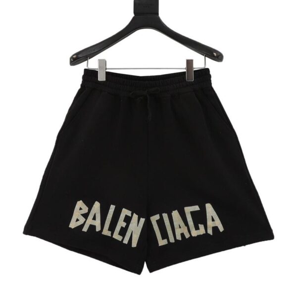 designer,replica,clothing,fake,1:1,lv,luxury,high quality Balenciaga Tape Print Shorts(552B)