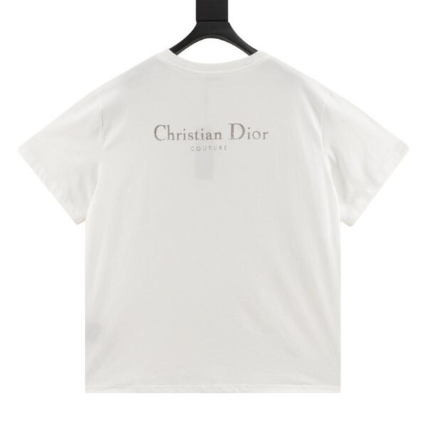 designer,replica,clothing,fake,1:1,lv,luxury,high quality Dior Letter Printed Round Neck Short Sleeves (0282)