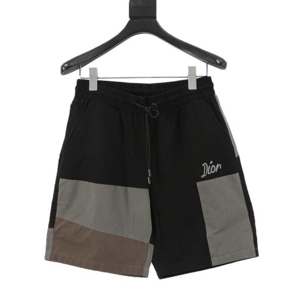 designer,replica,clothing,fake,1:1,lv,luxury,high quality Dior patchwork letter embroidered shorts (94E6)