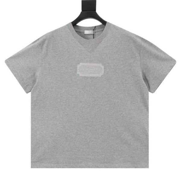 designer,replica,clothing,fake,1:1,lv,luxury,high quality Dior classic square embroidery round neck short sleeves (F9F7)