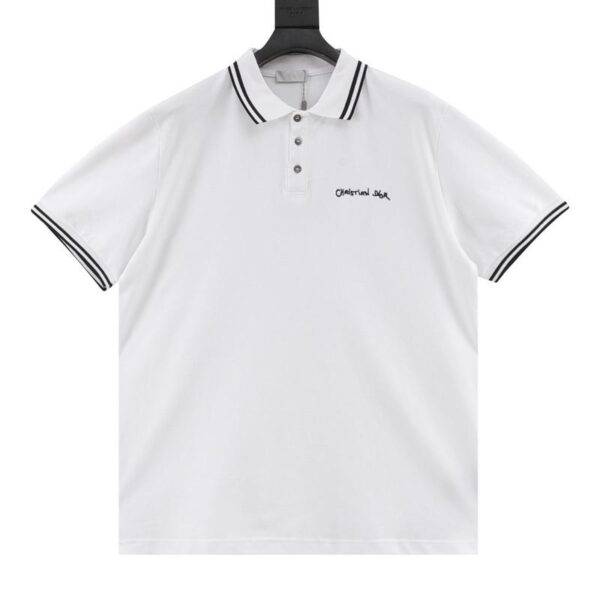 designer,replica,clothing,fake,1:1,lv,luxury,high quality Dior short-sleeved polo with cursive lettering embroidery (F9C0)