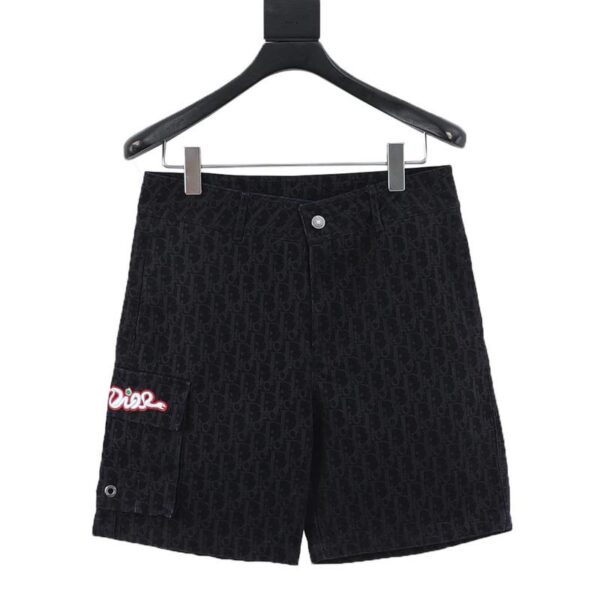 designer,replica,clothing,fake,1:1,lv,luxury,high quality Dior Snake Year Limited Edition Flocked Denim Shorts (719F)