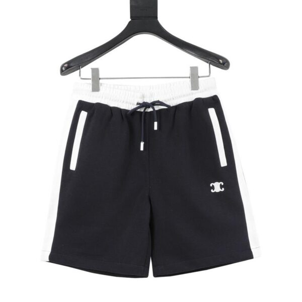 designer,replica,clothing,fake,1:1,lv,luxury,high quality Celine Arc de Triomphe letter embroidered shorts (724F)