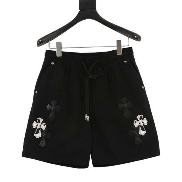 designer,replica,clothing,fake,1:1,lv,luxury,high quality Chrome Hearts Cross Patch Logo Shorts (9AD4)