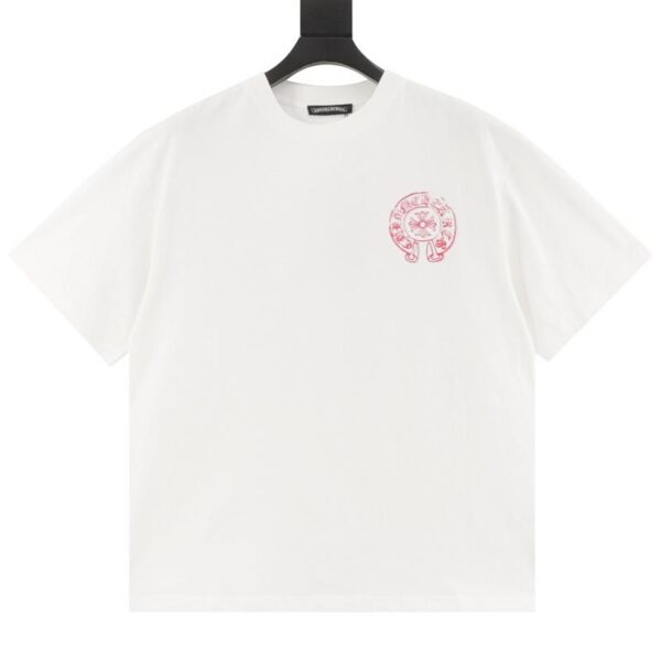 designer,replica,clothing,fake,1:1,lv,luxury,high quality Chrome Hearts Back Printed Round Neck Short Sleeves(5481)