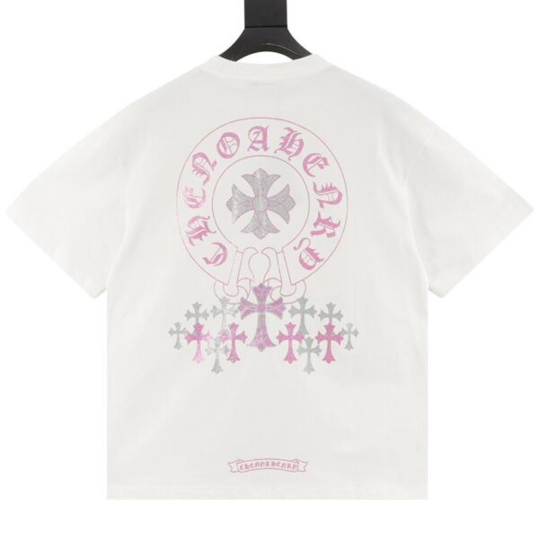 designer,replica,clothing,fake,1:1,lv,luxury,high quality Chrome Hearts Back Printed Round Neck Short Sleeves (8690)