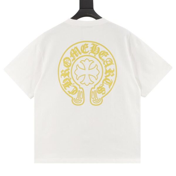 designer,replica,clothing,fake,1:1,lv,luxury,high quality Chrome Hearts Back Printed Round Neck Short Sleeves (9A9F)