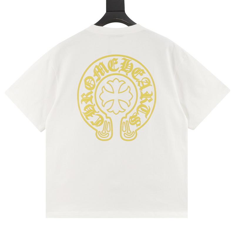 designer,replica,clothing,fake,1:1,lv,luxury,high quality Chrome Hearts Back Printed Round Neck Short Sleeves (9A9F)
