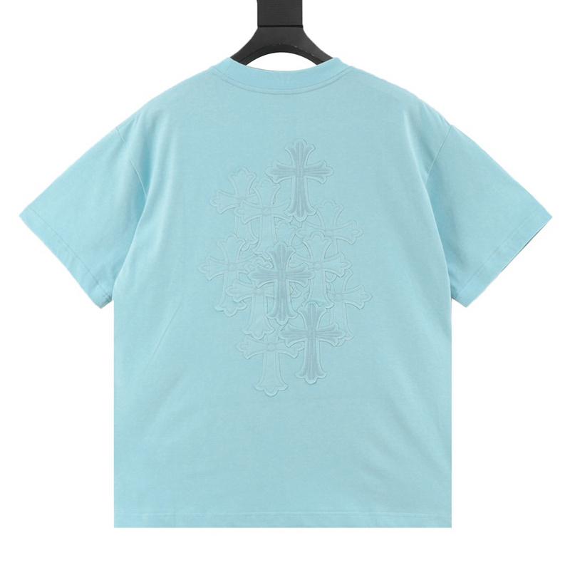 designer,replica,clothing,fake,1:1,lv,luxury,high quality Chrome Hearts Heavy Back Overlap Cross Patch Embroidered Short Sleeve T-Shirt (EDED)