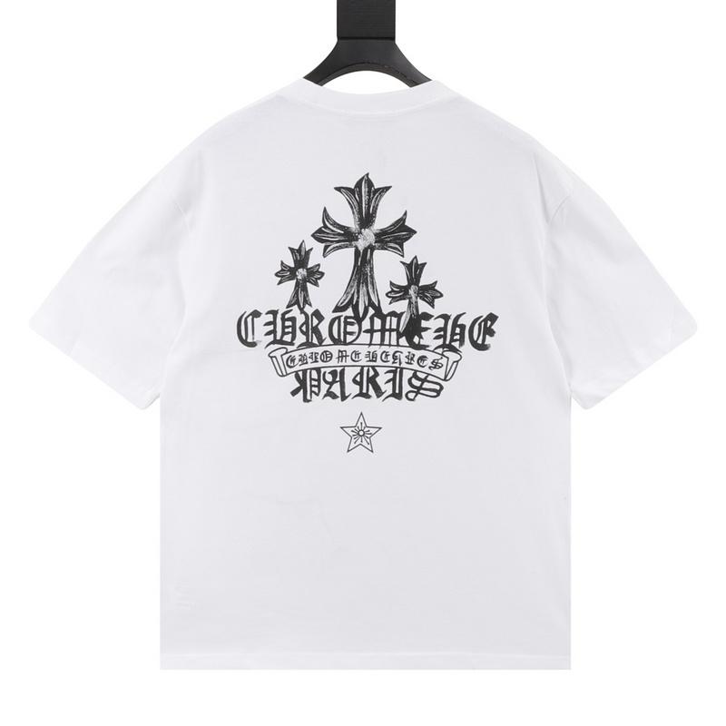 designer,replica,clothing,fake,1:1,lv,luxury,high quality Chrome Hearts Sanskrit cross distressed print short sleeves (30C7)