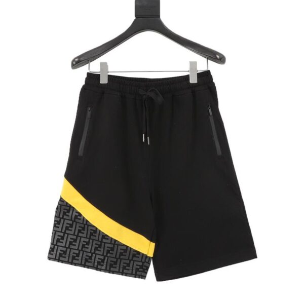 designer,replica,clothing,fake,1:1,lv,luxury,high quality Fendi Double F printed shorts (0CC1)
