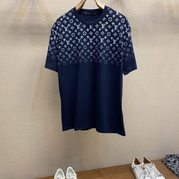 designer,replica,clothing,fake,1:1,lv,luxury,high quality LV gradient jacquard short-sleeved T-shirt (HNX4U)