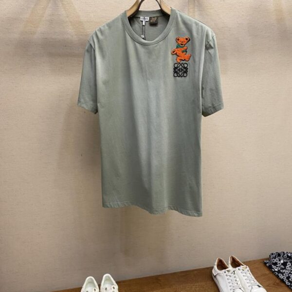 designer,replica,clothing,fake,1:1,lv,luxury,high quality Loewe Dancing Bear Embroidered Round Neck Short Sleeve (CJAQM)