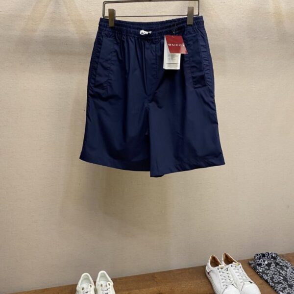 designer,replica,clothing,fake,1:1,lv,luxury,high quality Gucci logo cotton poplin shorts (DN1G3)