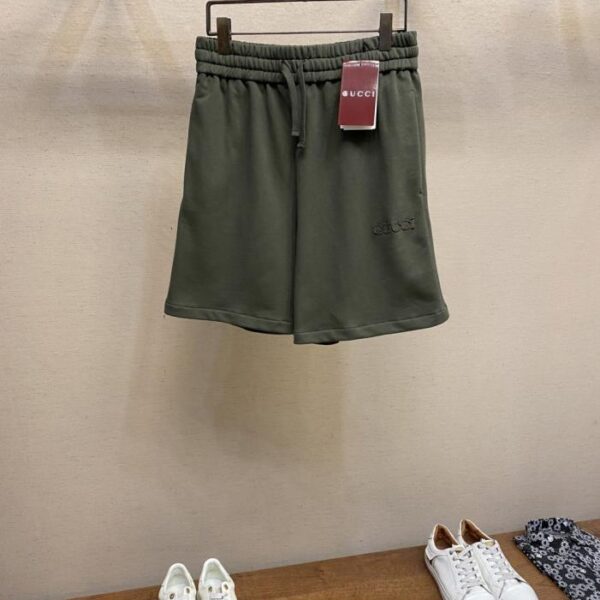 designer,replica,clothing,fake,1:1,lv,luxury,high quality Gucci embroidered cotton shorts (CHB8O)