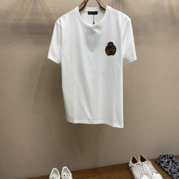 designer,replica,clothing,fake,1:1,lv,luxury,high quality DG new cotton stretch cotton fabric short-sleeved T-shirt (WQRCD)
