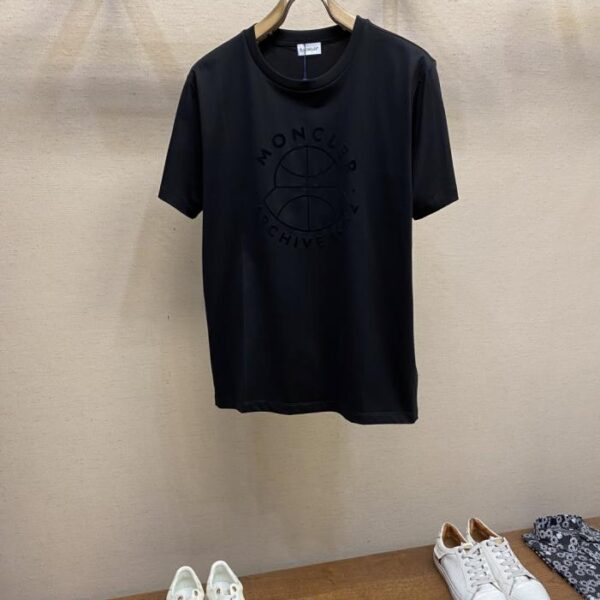 designer,replica,clothing,fake,1:1,lv,luxury,high quality Moncler new cotton stretch cotton fabric short-sleeved T-shirt (Y61DR)