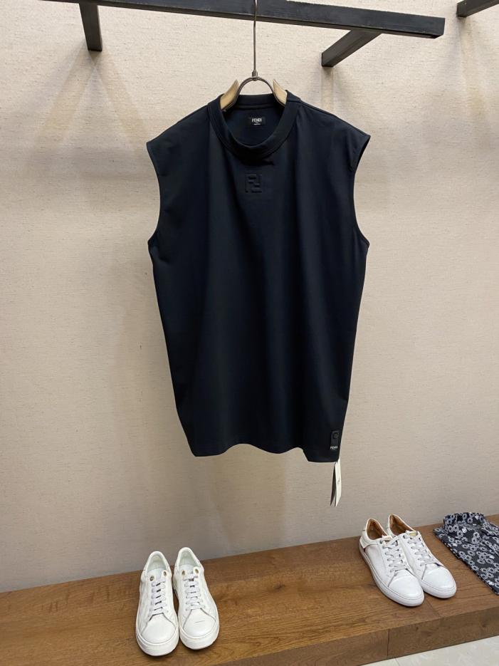 designer,replica,clothing,fake,1:1,lv,luxury,high quality Fendi summer new simple versatile cotton vest LOGO pattern FF embossed (528XH) designer,replica,clothing,fake,1:1,lv,luxury,high quality Fendi summer new simple versatile cotton vest LOGO pattern FF embossed (528XH)