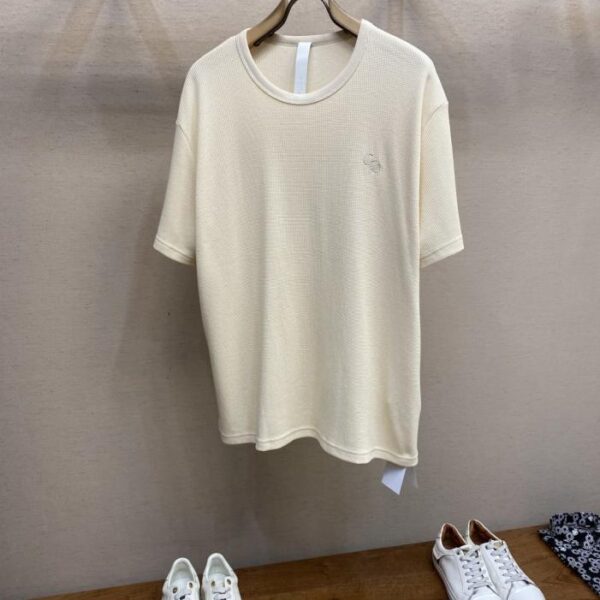 designer,replica,clothing,fake,1:1,lv,luxury,high quality Chrome Heart Embroidered Waffle Short Sleeve 250G Cotton (6D81X)