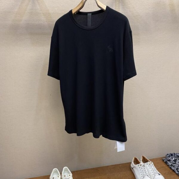 designer,replica,clothing,fake,1:1,lv,luxury,high quality Chrome Heart Embroidered Waffle Short Sleeve 250G Cotton (KAODA)