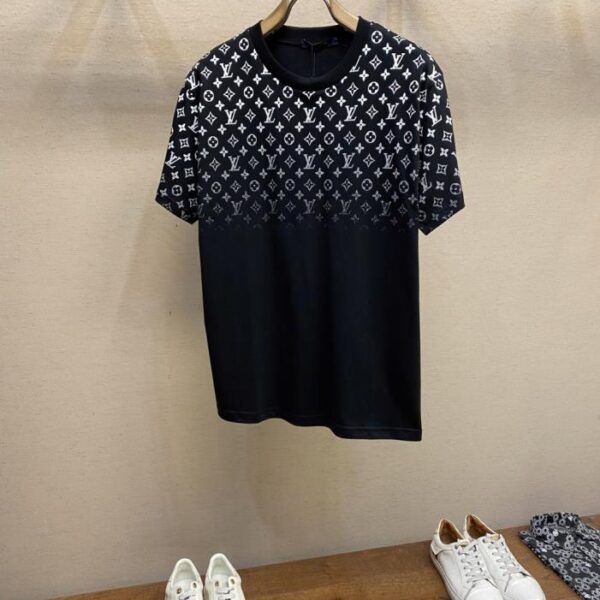designer,replica,clothing,fake,1:1,lv,luxury,high quality LV summer new style ~ couple style apricot gradient short sleeve (MNDII)