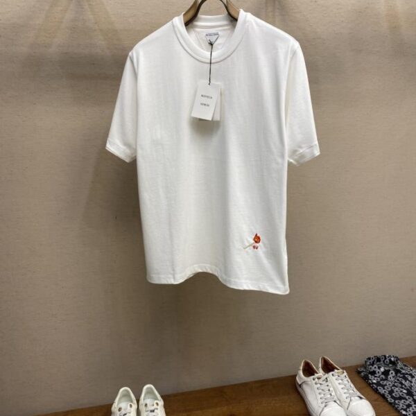 designer,replica,clothing,fake,1:1,lv,luxury,high quality BV Little Match Embroidered Round Neck Short Sleeve T-shirt (W3LG9)