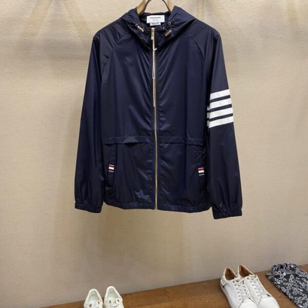 designer,replica,clothing,fake,1:1,lv,luxury,high quality Thom Brown webbing stitching long-sleeved thin hooded sun protection shirt (PQTPQ)