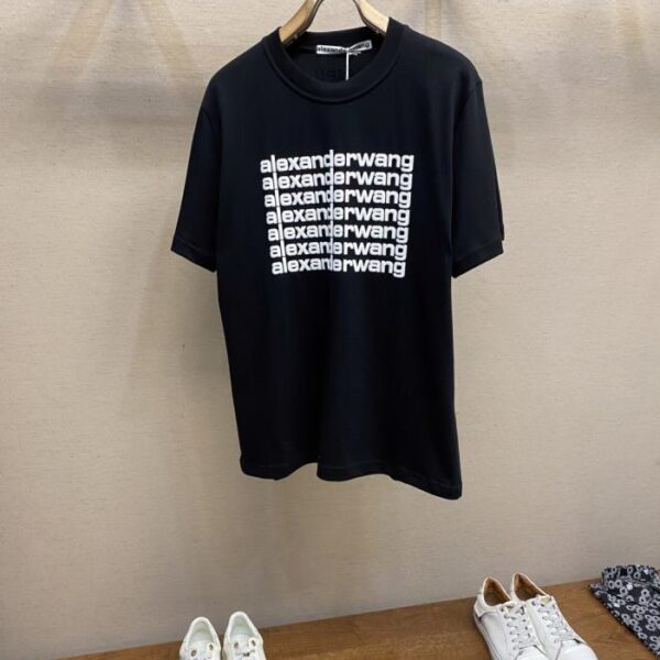 designer,replica,clothing,fake,1:1,lv,luxury,high quality Alexarder Wang City Limited Edition Classic Barrage 3D Suede Print T-shirt (EVQEG)