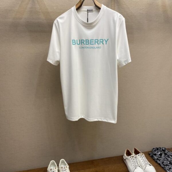 designer,replica,clothing,fake,1:1,lv,luxury,high quality Burberry Logo Print Couple Short Sleeve T-shirt (NLJEO)
