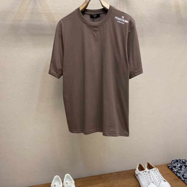 designer,replica,clothing,fake,1:1,lv,luxury,high quality Fendi Shoulder Logo Bean Paste Short Sleeve T-shirt (YYLXN)