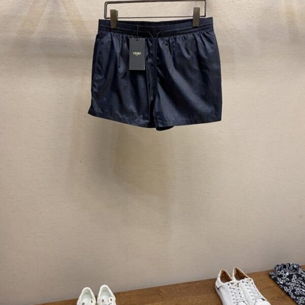 designer,replica,clothing,fake,1:1,lv,luxury,high quality Fendi Blue Double F Nylon Swim Shorts (2LHN6)