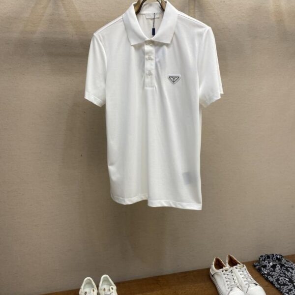 designer,replica,clothing,fake,1:1,lv,luxury,high quality Prada new pure cotton stretch cotton fabric short-sleeved T-shirt (J64R5)