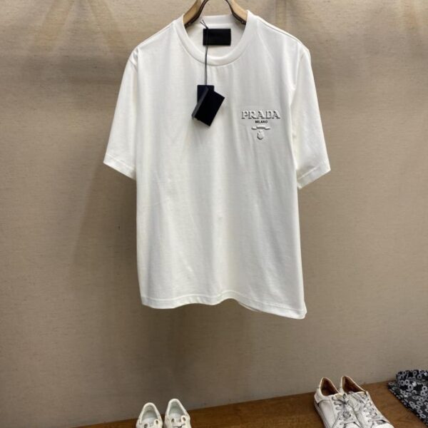 designer,replica,clothing,fake,1:1,lv,luxury,high quality Prada Oversize Cotton T-shirt (Z66RQ)
