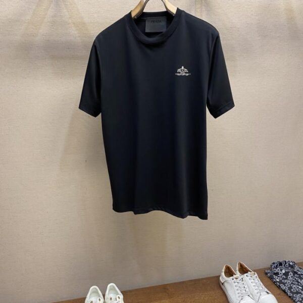 designer,replica,clothing,fake,1:1,lv,luxury,high quality Prada Classic Letter Print Tricolor Short Sleeve T-Shirt (1ULPT)