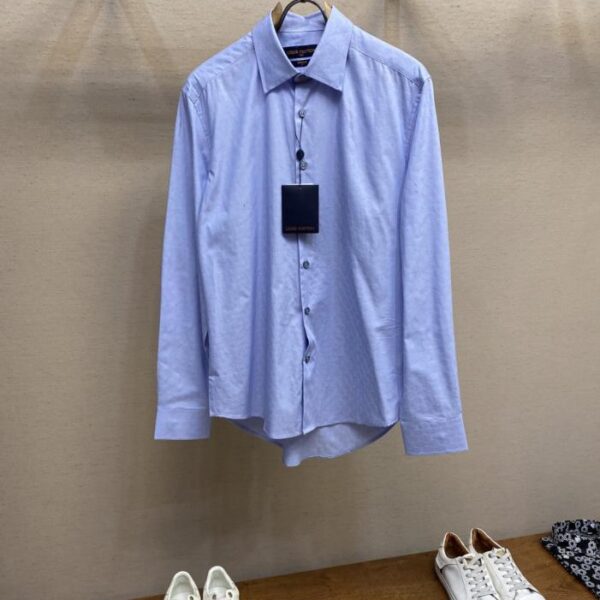 designer,replica,clothing,fake,1:1,lv,luxury,high quality LV classic LOGO jacquard cotton shirt (O4K6Q)