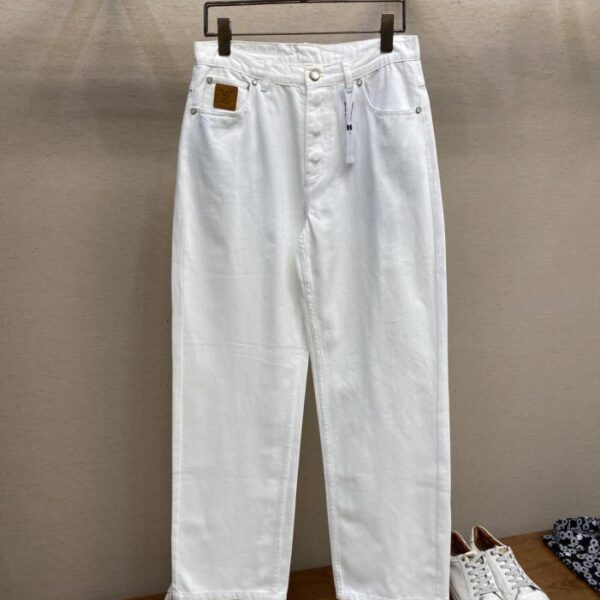 designer,replica,clothing,fake,1:1,lv,luxury,high quality LV embroidered skateboard jeans (X19RO)