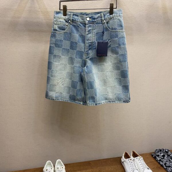 designer,replica,clothing,fake,1:1,lv,luxury,high quality LV new checkerboard shorts (I3KYY)