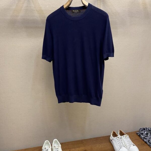 designer,replica,clothing,fake,1:1,lv,luxury,high quality LP New Spring and Summer High-end Textured Casual Men’s Round Neck Pullover Solid Color Tops Knitted Short Sleeves (I3L97)