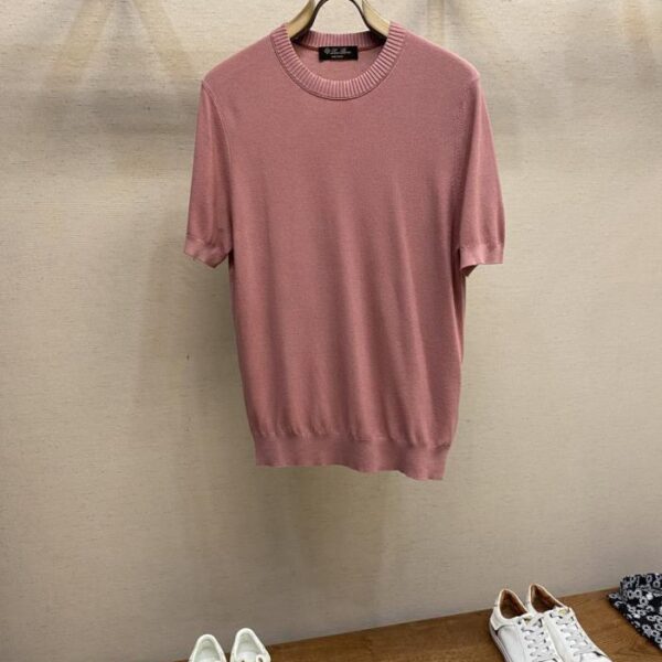 designer,replica,clothing,fake,1:1,lv,luxury,high quality LP New Spring and Summer High-end Textured Casual Men’s Round Neck Pullover Solid Color Tops Knitted Short Sleeves (SJE0A)