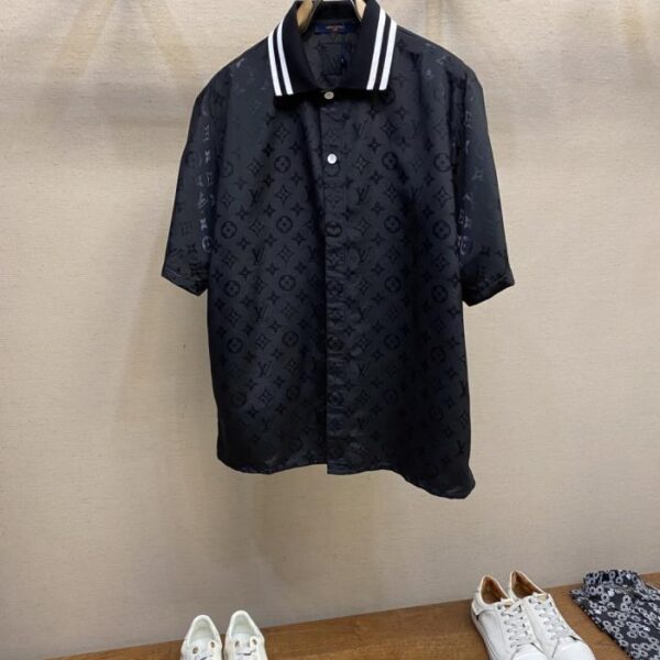 designer,replica,clothing,fake,1:1,lv,luxury,high quality LV short-sleeved shirt made of fine mulberry silk (4NOAY)